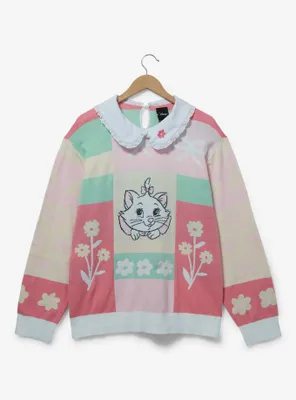 Disney The Aristocats Marie Floral Collared Women's Plus Sweater - BoxLunch Exclusive