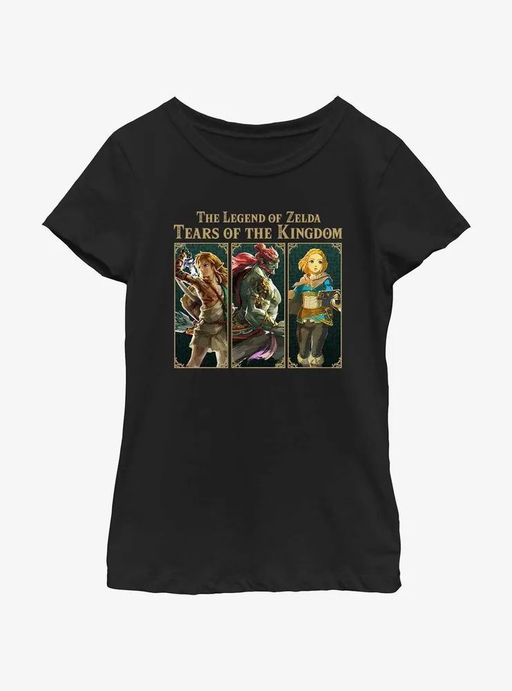 the Legend of Zelda: Tears Kingdom Trio Box Up Youth Girls T-Shirt