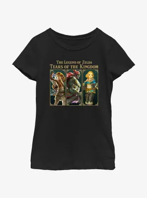 the Legend of Zelda: Tears Kingdom Trio Box Up Youth Girls T-Shirt