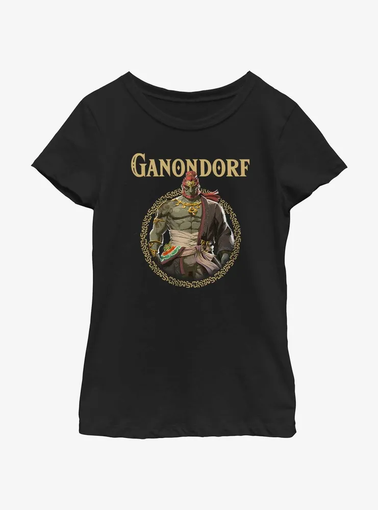 the Legend of Zelda: Tears Kingdom Ganondorf Badge Youth Girls T-Shirt