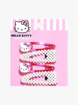 Hello Kitty Pearl Hair Clip Set