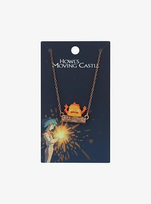 Studio Ghibli Howl's Moving Castle Calcifer Log Pendant Necklace