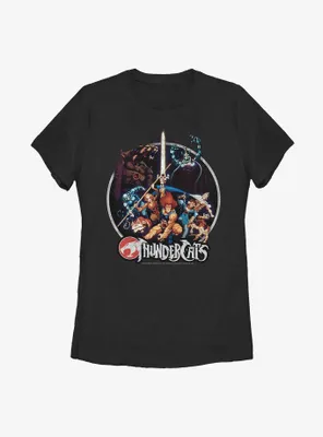 Thundercats Vintage Circle Poster Womens T-Shirt