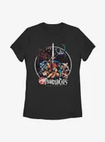 Thundercats Vintage Circle Poster Womens T-Shirt