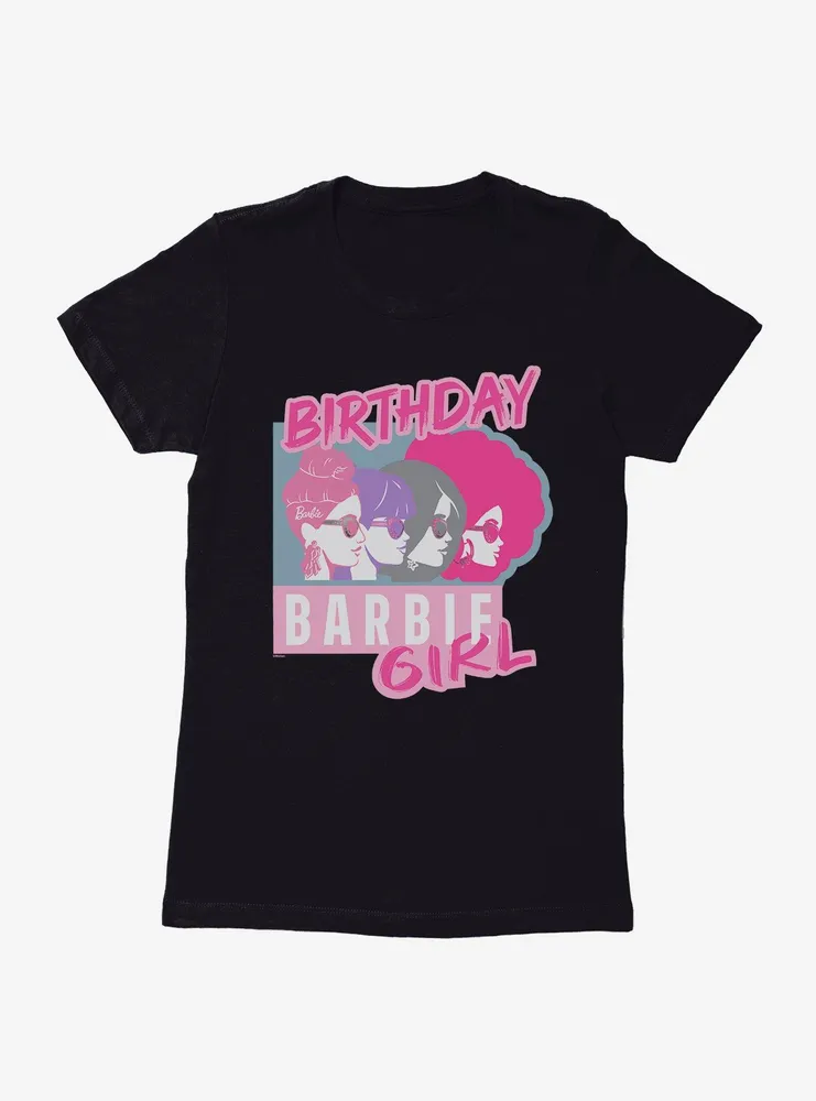 Boxlunch Barbie Birthday Girls Silhouettes Womens T-Shirt