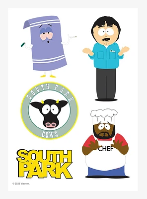 South Park Randy, Chef, Towelie Kiss-Cut Sticker Sheet