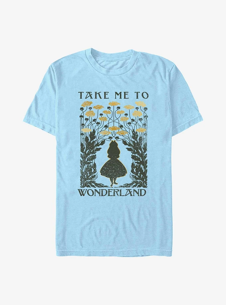 Disney Alice Wonderland Take Me To Flower Trail Extra Soft T-Shirt