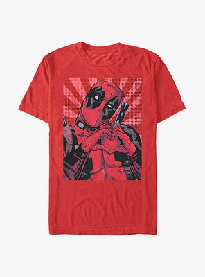 Marvel Deadpool Love Heart Poster Extra Soft T-Shirt