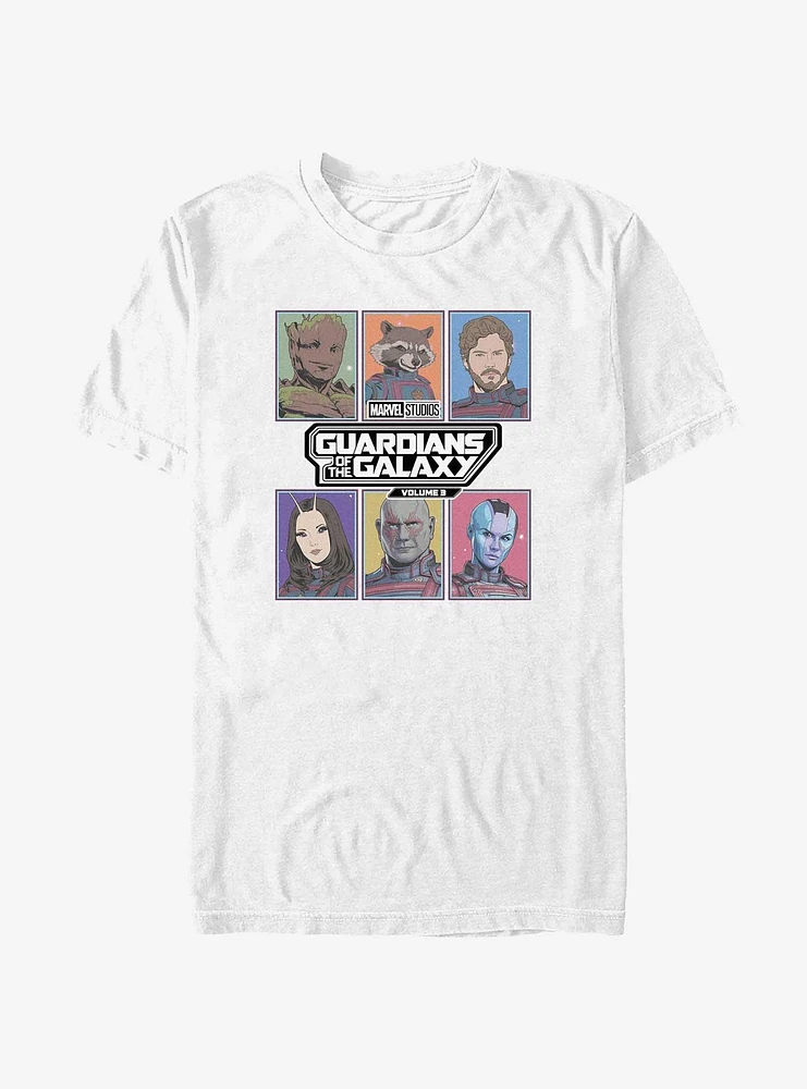 Marvel Guardians of the Galaxy Pastel Boxes Extra Soft T-Shirt