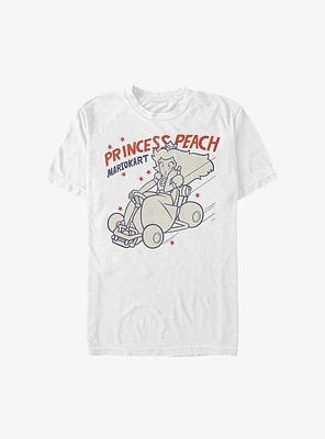 Mario Princess Peach Kart Extra Soft T-Shirt