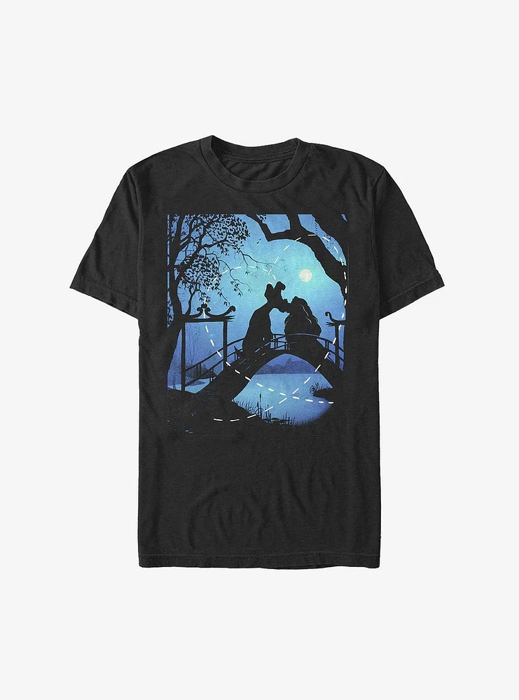 Disney Lady and the Tramp Moonlit Kiss Extra Soft T-Shirt