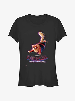 Spider-Man: Across The Spider-Verse Spider-Cat Poster Girls T-Shirt