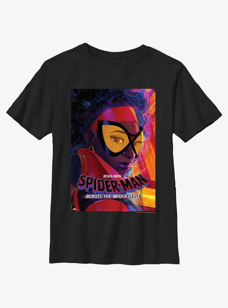 Spider-Man: Across The Spider-Verse Jessica Drew Spider-Woman Poster Youth T-Shirt