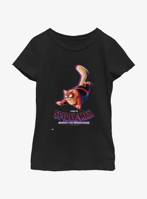 Spider-Man: Across The Spider-Verse Spider-Cat Poster Youth Girls T-Shirt