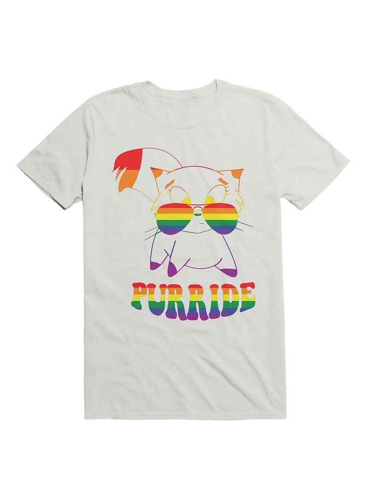 Purride Rainbow Cat Gay Pride T-Shirt