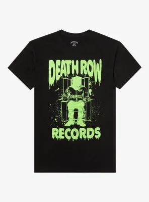 Death Row Records Green Glow-In-The-Dark Logo Boyfriend Fit Girls T-Shirt