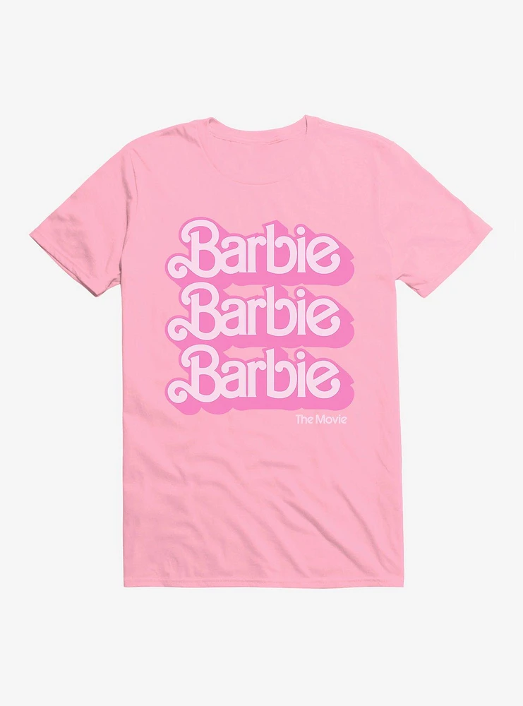 Barbie The Movie Text Stack Extra Soft T-Shirt