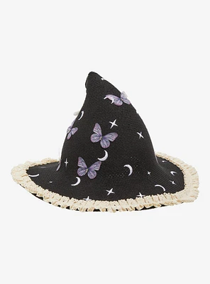 Moons & Butterflies Ruffled Witch Hat