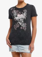 Social Collision Sinful Winged Heart Girls T-Shirt