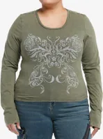 Social Collision Filigree Butterfly Girls Long-Sleeve T-Shirt Plus