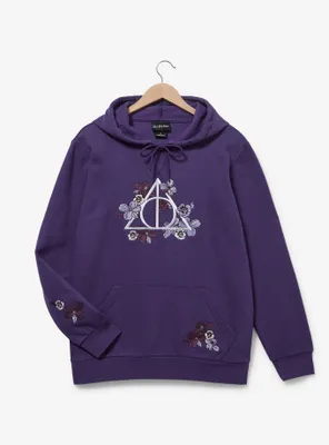 Harry Potter Floral Deathly Hallows Hoodie