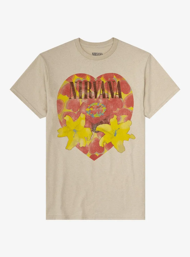 Nirvana Heart-Shaped Box Heart Boyfriend Fit Girls T-Shirt