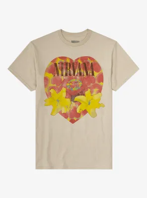 Nirvana Heart-Shaped Box Heart Boyfriend Fit Girls T-Shirt