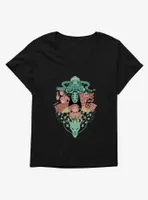 Studio Ghibli Spirited Away Chihiro And No Face Group Crest Womens T-Shirt Plus