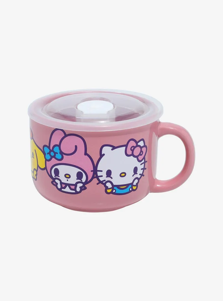 Hello Kitty And Friends Pink Soup Mug With Lid