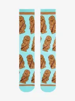 Star Wars Chewbacca Chibi Portrait Allover Print Crew Socks - BoxLunch Exclusive