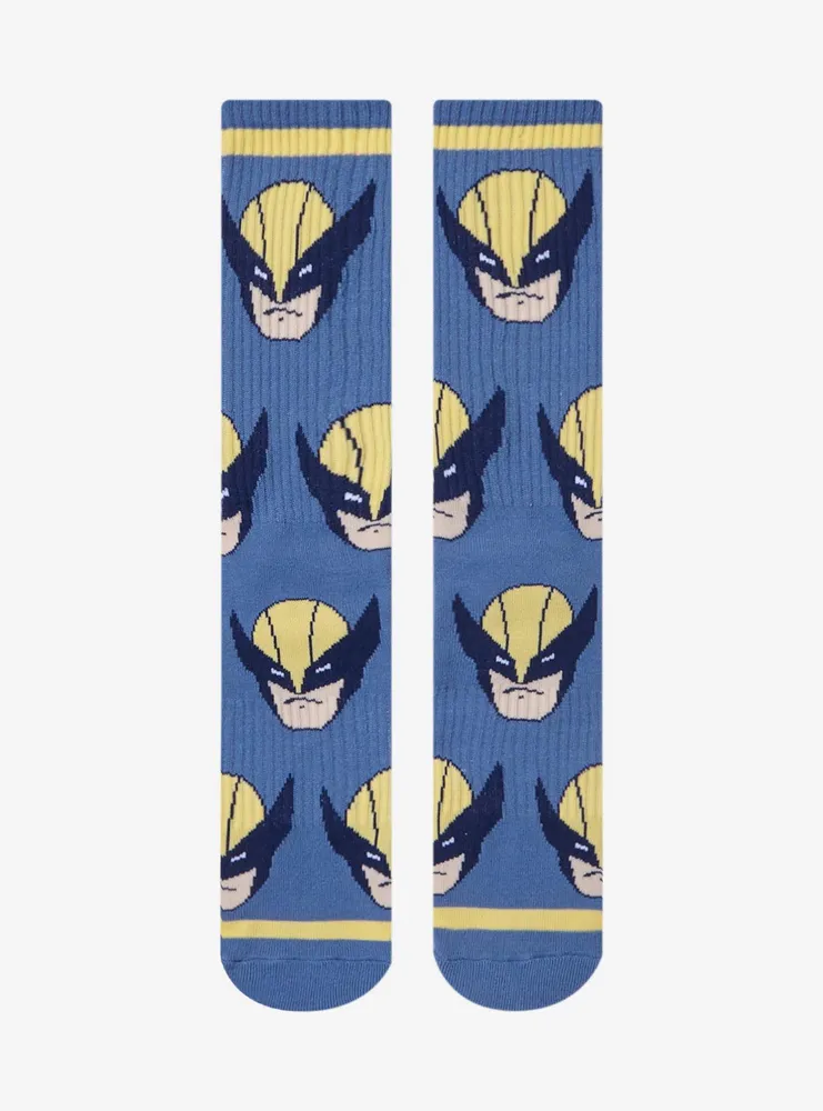 Marvel X-Men Wolverine Allover Print Crew Socks - BoxLunch Exclusive