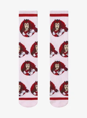 Marvel The Scarlet Witch Allover Print Crew Socks - BoxLunch Exclusive