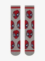 Marvel Deadpool Mask Allover Print Crew Socks - BoxLunch Exclusive