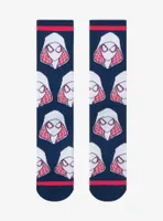 Marvel Spider-Man Spider-Gwen Allover Print Crew Socks - BoxLunch Exclusive