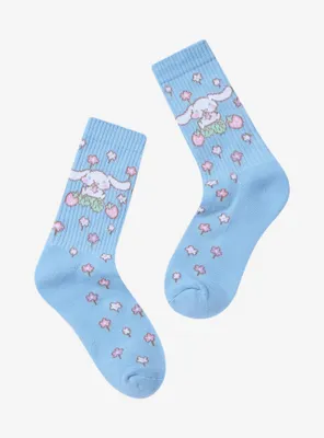 Sanrio Cinnamoroll Floral Allover Print Crew Socks — BoxLunch Exclusive