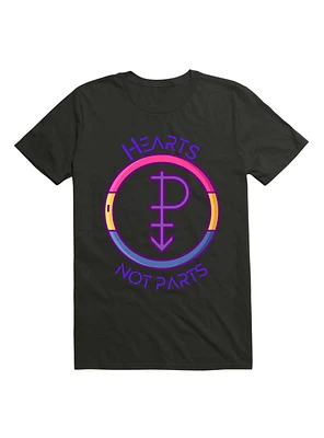 Pansexual Sign Hearts Not Parts T-Shirt