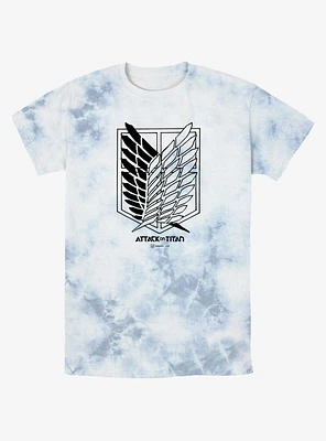 Attack On Titan Scout Regiment Title Logo Tie-Dye T-Shirt