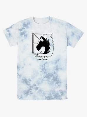Attack On Titan Military Police Brigade Title Logo Tie-Dye T-Shirt