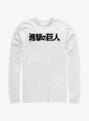 Attack On Titan Japanese Logo Long-Sleeve T-Shirt