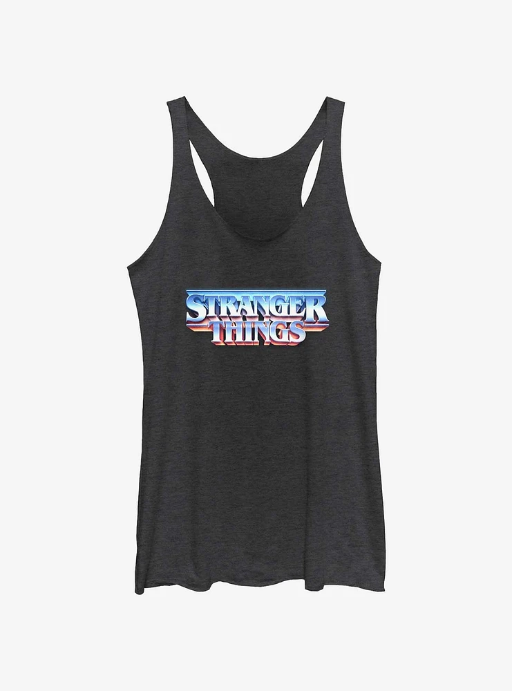 Stranger Things Metal Retro Logo Girls Tank