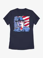 Stranger Things American Pride Hopper Womens T-Shirt