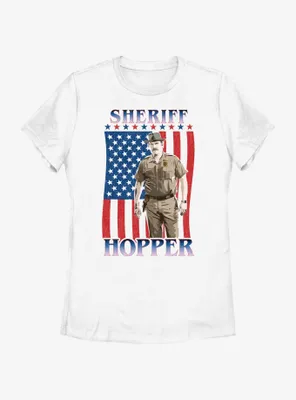 Stranger Things Sheriff Hopper On The 4Th Womens T-Shirt