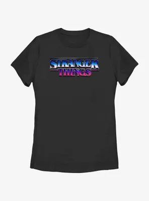 Stranger Things Metallic Logo Womens T-Shirt