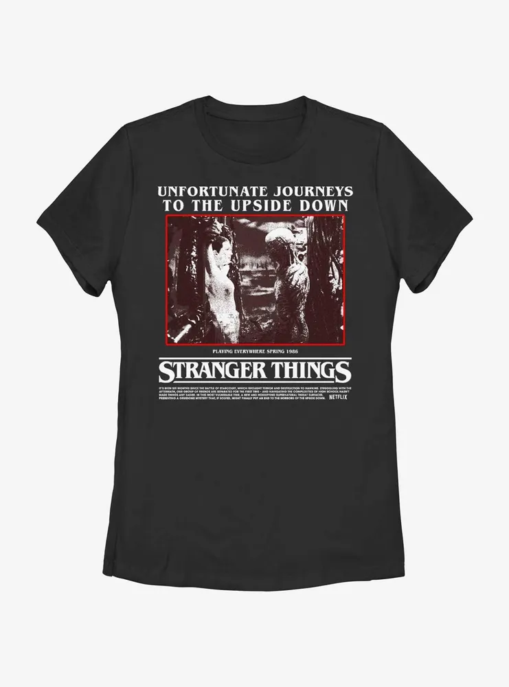 Stranger Things Unfortunate Journey Womens T-Shirt