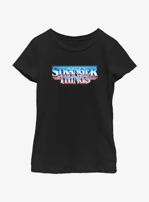 Stranger Things Metal Retro Logo Youth Girls T-Shirt