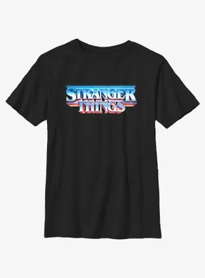 Stranger Things Metal Retro Logo Youth T-Shirt
