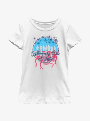 Stranger Things Hawkins Fourth of July Youth Girls T-Shirt