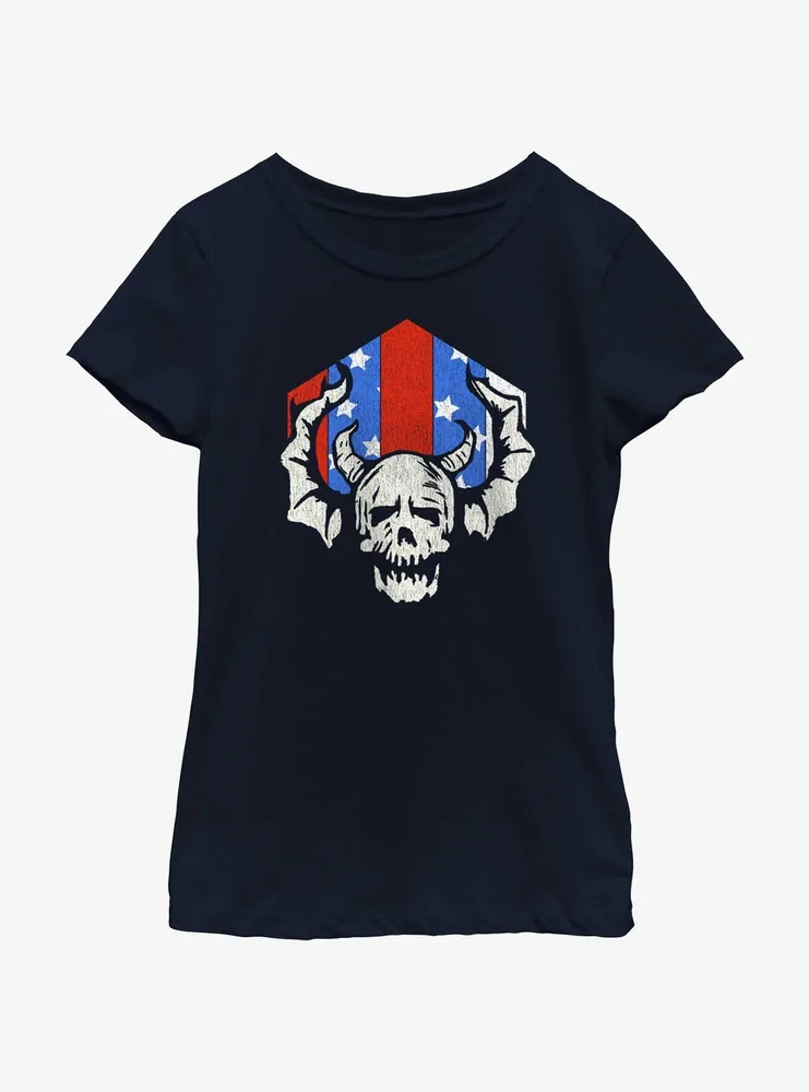 Stranger Things Hellfire Americana Youth Girls T-Shirt