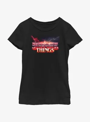 Stranger Things Storm Logo Youth Girls T-Shirt