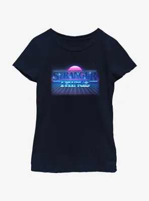 Stranger Things Retro Sun Logo Youth Girls T-Shirt